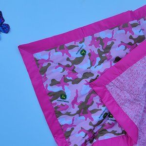 Beautiful Lovely Camo Deere baby Quilt blanket 40x44